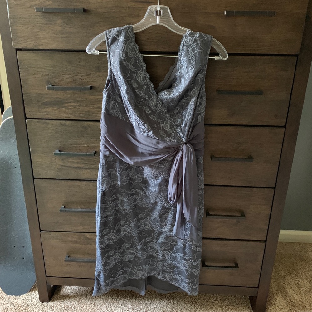 Marina gray lace dress size 6